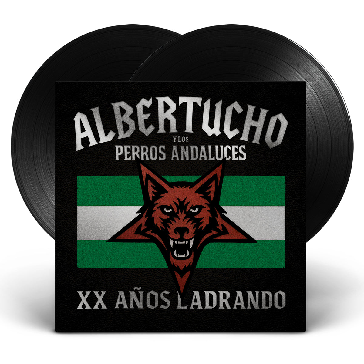 LP – XX años ladrando + Camiseta “Albertucho y Los Perros Andaluces”