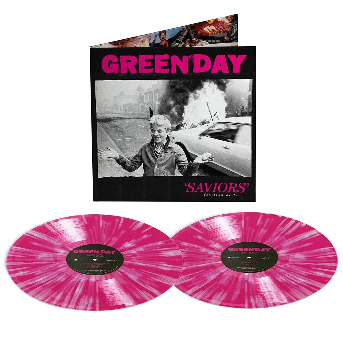 LP - Saviors (Edición deluxe) (Color rosa con salpicaduras) de El Dromedario Records