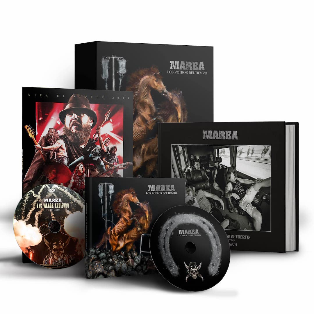 Caja deluxe "Los potros del tiempo" de El Dromedario Records