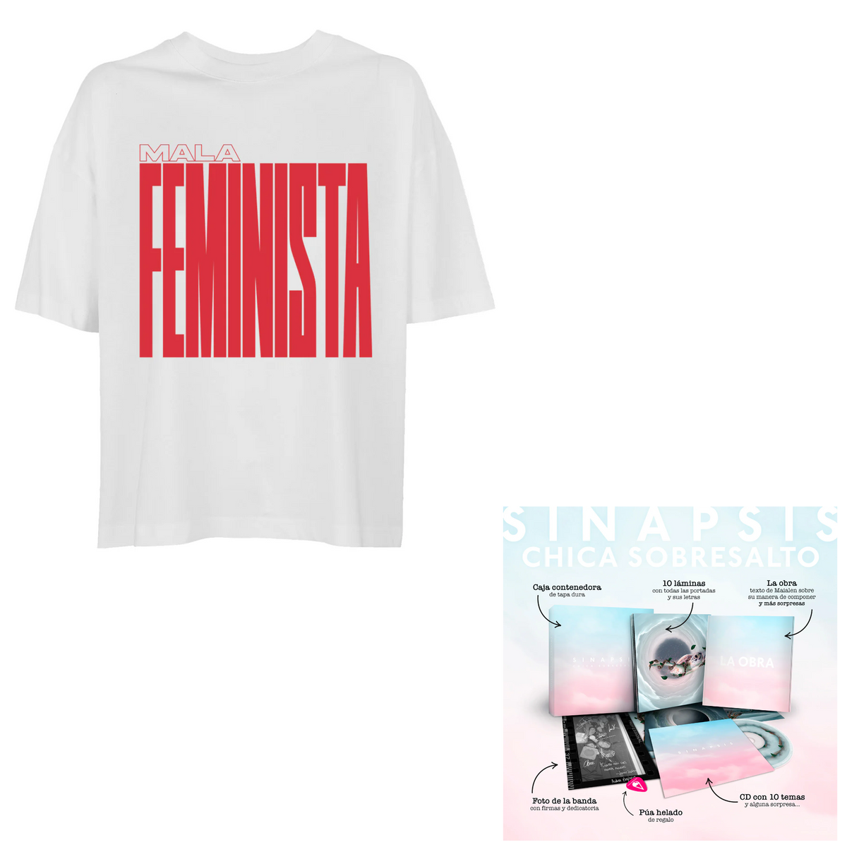 CD– Sinapsis + Camiseta “Mala Feminista”