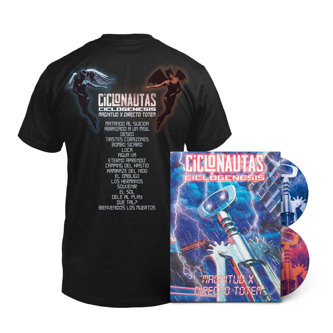 Pack CD/DVD Ciclogénesis + Camiseta Ángel y Demonio