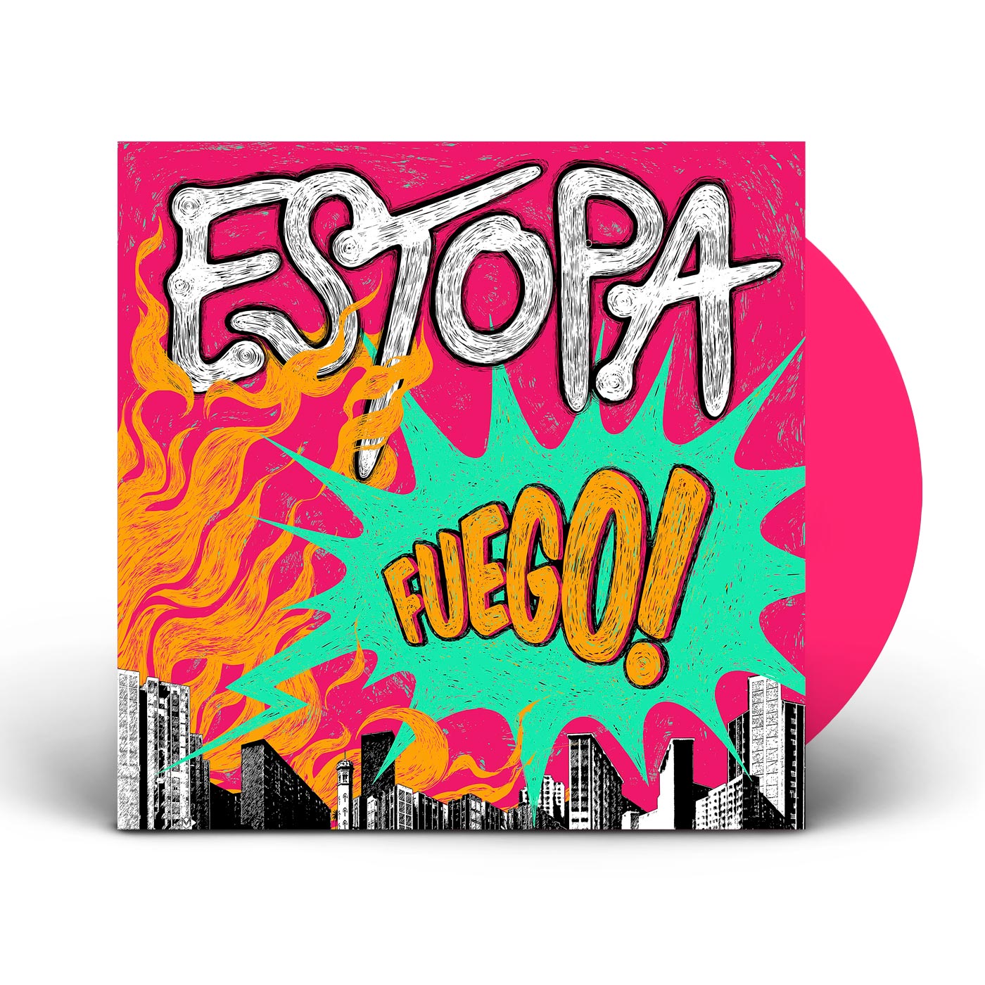 LP - Fuego (vinilo rosa) de El Dromedario Records